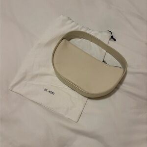 St. Agni Ivory Crescent Shoulder Bag